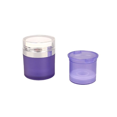 Toples Pompa Pengap Bulat Dinding Ganda Isi Ulang Toples Kemasan Krim Akrilik