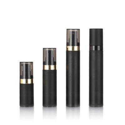 Top Quality Botol Airless Hitam 15ml 30ml 50ml PP Botol Kosmetik Plastik Airless