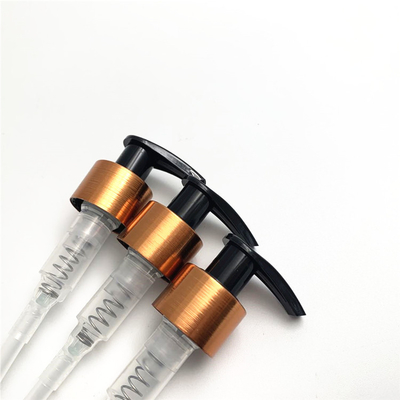 Pompa Lotion Aluminium Brushed Mewah Untuk Krim Toner Kosmetik 24mm 28mm