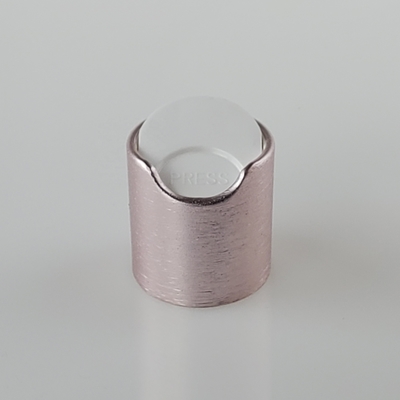 Tutup Atas Cakram Aluminium Disikat Untuk Paket Kosmetik 24mm 28mm