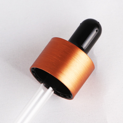 18mm Brushed Aluminium Closure Dropper Cap Untuk Botol Minyak Esensial 18/410