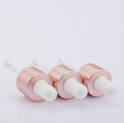 20/410 Aluminium Plastik Minyak Atsiri Tutup Botol Brushed Wire Menggambar Warna Merah Muda