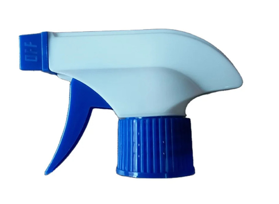 Penyemprot Pemicu Plastik Warna Biru Putih 28mm untuk Pembersihan Rumah Tangga Pembersihan Harian
