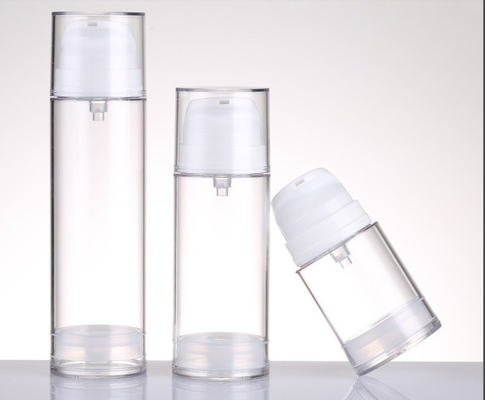 Botol Perjalanan Tanpa Udara Screw On Clear AS Botol Tanpa Udara 30ml 50ml