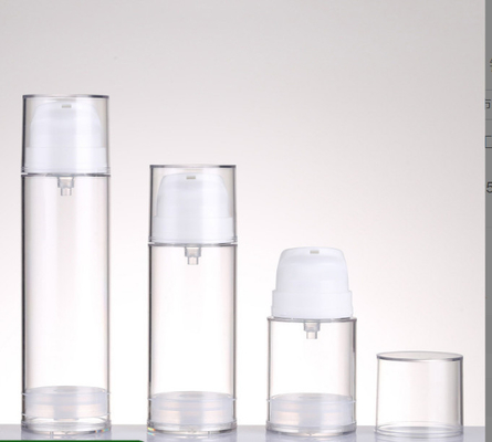 Botol Perjalanan Tanpa Udara Screw On Clear AS Botol Tanpa Udara 30ml 50ml