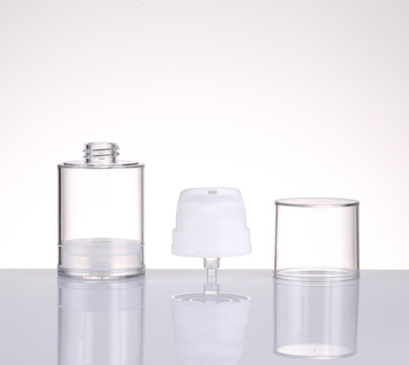 Botol Perjalanan Tanpa Udara Screw On Clear AS Botol Tanpa Udara 30ml 50ml