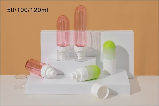 Perawatan Pribadi Botol Semprotan Kosmetik Plastik Inverted Kosmetik kosong 50ml 100ml Dan 120ml dengan Hot Stamping Handing Seal dan UV Seal