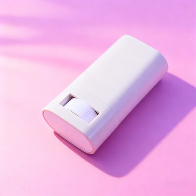 Kemasan Deodoran Stick Putar Oval Datar 15g 20g yang Disesuaikan Dapat Diisi Ulang untuk Tubuh, Tabung Wadah Tabir Surya Deodoran, Kemasan Deodoran