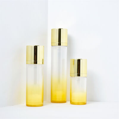 Botol Pompa Airless Mewah AS 15ml 30ml 50ml Botol Serum Airless Dinding Ganda Putih dengan Botol Buram