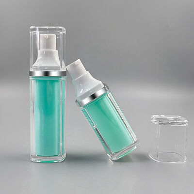 Hot Sale Wholesale Factory High Quality 15ml 30ml 50ml Square Double-layer Vacuum Bottle  for Personal Care