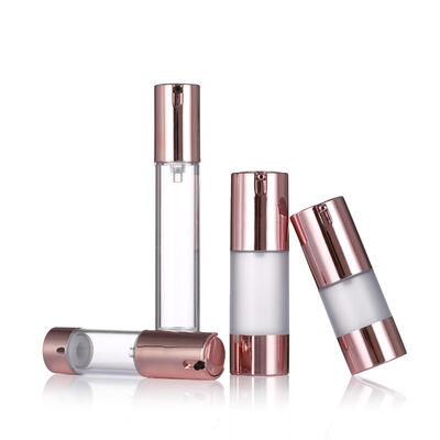 Luxury Rose Gold Airless Pump Botol 15-20ml Bottle Lotion Bottle Serum