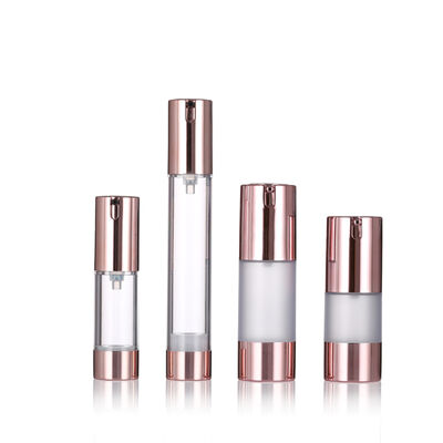 Luxury Rose Gold Airless Pump Botol 15-20ml Bottle Lotion Bottle Serum