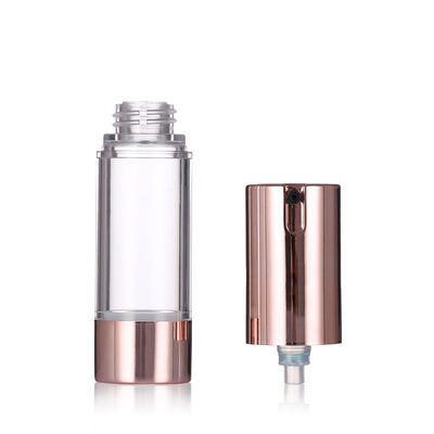 Luxury Rose Gold Airless Pump Botol 15-20ml Bottle Lotion Bottle Serum