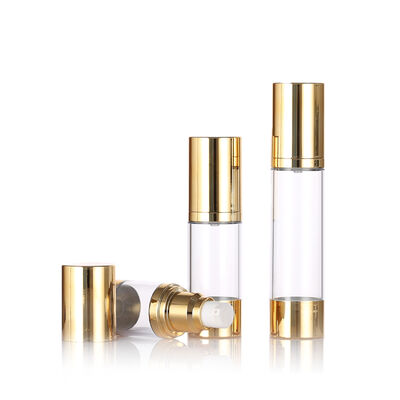 Rekomendasi 15ml 30ml 50ml Slim Airless Pump Bottle untuk Skin Care Packaging dengan Screen Printing Lotion & Serum