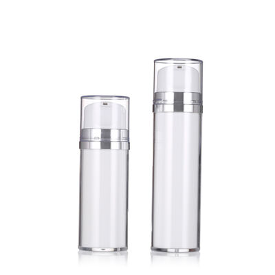 Botol lotion tanpa udara warna putih dengan pompa 80ml 120ml Botol lotion mewah