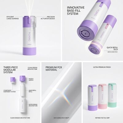 Luxury Frosted 50ml Airless Pump Bottle Vacuum Preservation Technology untuk Pengemasan Serum Perawatan Kulit Premium