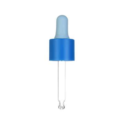 Pipet Pipet Minyak Kerah Aluminium, Bulb Penetes Silikon Untuk Botol