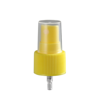 Yellow Ribbed Fine Mist Sprayer OEM ODM Non Tumpahan Untuk Botol