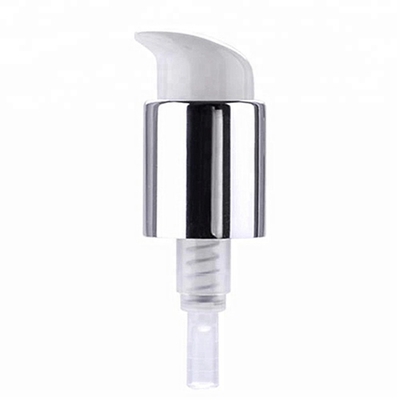 Pompa Dispenser Lotion Aluminium Perak, pompa botol kosmetik 24/410