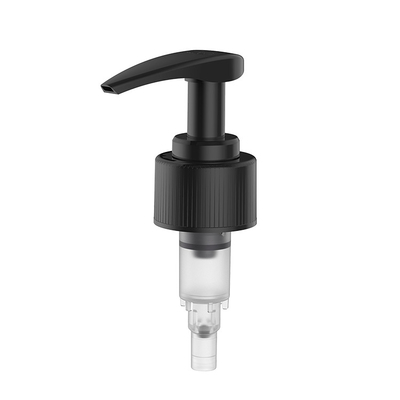Pompa Lotion Sekrup 24mm 28mm Warna Hitam Dengan Penutupan Berusuk Halus