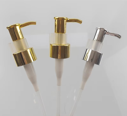 Pompa Lotion Aluminium Dosis Besar Dispenser Cairan Kepala Musim semi Dalam 24/410 Penggunaan Untuk Shampoo