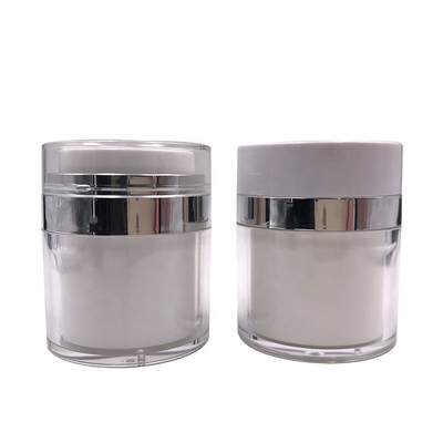 Botol Krim Pompa Pengap Akrilik, Jar Wadah Kosmetik 50ml 50g Untuk Kemasan Lotion